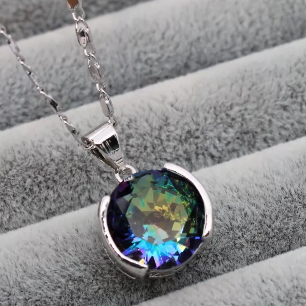 RESTOCKED! 5 ⭐️ 18k WGF Mystic Topaz Necklace